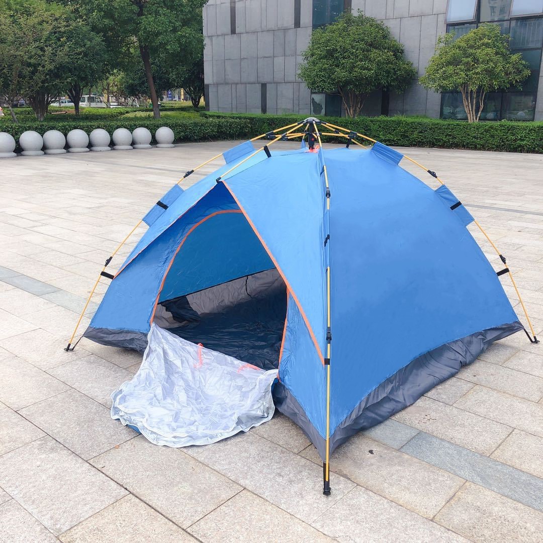 Cheap Goat Tents Outdoor Supplies Double layer Camping Tent 2 3 4 People Automatic Spring type Quick opening Sunscreen Rainproof Windproof Tents Tents 
